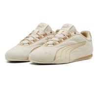 Sneaker PUMA "PUMA Catch Soleil Sneakers Damen", Damen, Gr. 40.5, alpine snow sand dune weiß beige, Obermaterial: Textil, Kuhleder, Synthetik, Leder; Futter: Textil; Innensohle: Textil; Laufsohle: Gum