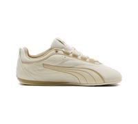 Sneaker PUMA "PUMA Catch Soleil Sneakers Damen", Damen, Gr. 37, alpine snow sand dune weiß beige, Obermaterial: Textil, Kuhleder, Synthetik, Leder; Futter: Textil; Innensohle: Textil; Laufsohle: Gummi