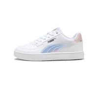 Sneaker PUMA "Caven 2.0 Holo 2.0 Sneakers Mädchen", Kinder, Gr. 35.5, weiß (weiß mauve mist silber pink metallic), Obermaterial: Synthetik; Futter: Textil; Innensohle: Textil; Laufsohle: Gummi, Schuhe