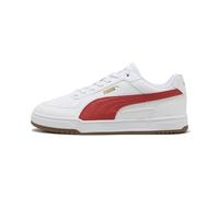 Sneaker PUMA "Caven III Sneakers Erwachsene", Herren, Gr. 40.5, weiß candy apple gum rot beige, Obermaterial: Textil, Synthetik. Futter: Textil. Innensohle: Textil, Keine Angabe. Laufsohle: Gummi, Sch