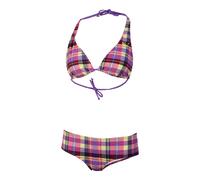 PUMA Damen Bikini Check Halterneck, Deep Lavender, S-D