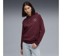 PUMA Class Relaxed Fleece Hoodie Damen 96 - ruby shimmer L