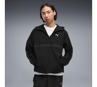 Sweatshirt PUMA "PUMA Class Relaxed Pinnacle Hoodie mit Reißverschluss bis zum", Herren, Gr. XS, schwarz, Obermaterial: 100% Nylon. Seitentasche - Oben: 100% Polyester, relaxed fit, Sweatshirts Sweats