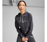 Puma Classics+ Relaxed Cropped Hoodie für Damen, Galactic Grey Frau XL XL