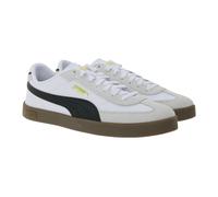 PUMA Club II Era Echtleder-Schuhe Herren Sneaker im Fußball-Retro Design mit Softfoam 397447 07 Weiß/Schwarz 45