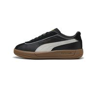 PUMA Sneaker Club Klassika Damen Schwarz-Weiß-Gold Gr. 36 Textil/Kuhleder/Synthetik