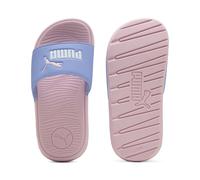 Badesandale PUMA "COOL CAT 2.0 PS", Mädchen, Gr. 32, intense lavender, puma weiß, pearl pink, Synthetik, bedruckt, Schuhe, mit gepolstertem Riemen, weich gepolstertes Fußbett, ohne Verschluss (8322316