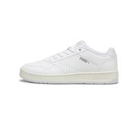 Puma Court Classic 353780 Herren-Sneaker für Sportliche Spaziergänge in Weiß, Low-Top, Schnürung, Unisex-Größen 40, 41, 42, Puma Weiß Silber Mist Puma Silber, 47 EU
