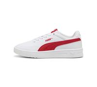 Sneaker PUMA "Court Classic Clean Sneakers Jugendliche", Kinder, Gr. 36, weiß (weiß for all time rot), Obermaterial: Synthetik, Textil; Futter: Textil; Innensohle: Textil; Laufsohle: Gummi, Schuhe (73