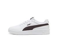 Sneaker PUMA "COURT CLASSIC CLEAN", Damen, Gr. 41, puma weiß, chocolate fondue, Synthetik, Schuhe Sneaker, mit SoftFoam+ Innensohle, mit Synthetik-Obermaterial, mit Schnürung (31373614-41) puma weiß,