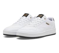 Puma Sneaker Court Classic – Weiß/Schwarz/Gold – Größe 41