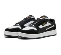 PUMA Erwachsene Court Classic Sneakers aus Wildleder 37.5, White Black Gold
