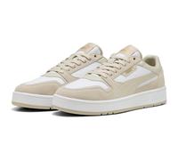 Puma Sneaker Unisex Court Classic Street SD Wildleder Weiß/Desert Dust/Puma Gold Größe 42,5