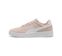 Sneaker PUMA "Court Lally Suede Sneakers Damen", Gr. 38, rosa (rose quartz weiß pink), Obermaterial: Textil, Kuhleder, Synthetik; Futter: Textil; Innensohle: Textil; Laufsohle: Gummi, Schuhe (44581304