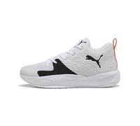 Basketballschuh PUMA "Court Pro 3 Mid Basketballschuhe Erwachsene", Herren, Gr. 40, weiß schwarz melon glow orange, Obermaterial: Synthetik, Textil. Futter: Textil. Innensohle: Textil. Laufsohle: Gumm