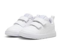 Puma Unisex-Kinder Sneaker Courtflex V3 V Inf Klettverschluss Weiß/Silber Gr. 27