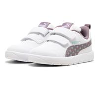 PUMA Courtflex V3 Dotty Sneakers Toddlers, Schuhe, Weiß/Plum Jam/Light Moss, 20 White