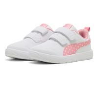 Sneaker PUMA "COURTFLEX V3 DOTTY V PS", Gr. 28, weiß (puma weiß, pinkscape, silber mist), Synthetik, unifarben, sportlich, Schuhe (97339368-28) puma weiß, pinkscape, silber mist