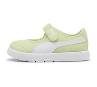 Sneaker PUMA "Courtflex v3 Lina Sneakers Mädchen", Mädchen, Gr. 26, apple spritz weiß grün, Obermaterial: Textil, Synthetik. Futter: Textil. Innensohle: Textil. Laufsohle: Synthetik, Gummi, Schuhe Sne