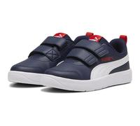 PUMA COURTFLEX V3 V PS Unisex-Sneaker für Jungen, Marineblau/Weiß/Rot, 11 UK-Kinder