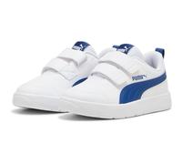 Sneaker PUMA "COURTFLEX V3 V PS", Damen, Gr. 28, puma weiß, clyde royal, Synthetik, Schuhe Sneaker, mit sportlichem Design, mit Klettverschluss (33250829-28) puma weiß, clyde royal
