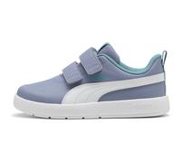 PUMA Courtflex V3 Sneaker mit Klettverschluss Kinder 17 - gray sky/puma white/baltic sea blue 35
