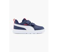 Puma Sneaker Courtflex V3 V Inf Unisex Klettverschluss Blau/Weiß/Rot Größe 26