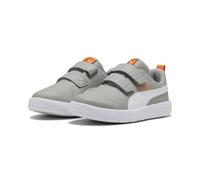 PUMA COURTFLEX V3 V INF, Unisex Sneaker, Smokey Gray-PUMA White-ORANGE GLO,