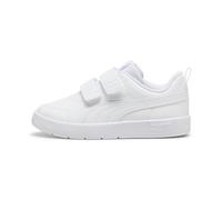 Puma COURTFLEX V3 V INF Unisex-Sneaker für Jungen, Weiß, Weiß-Silber, Nebelgrau, 4 UK-Kinder