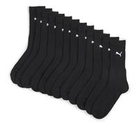 PUMA Herren Damen Crew Sportsocken Unisex 12P (Black, 35-38)