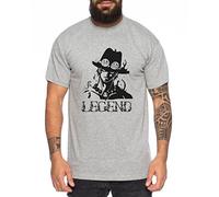 Puma D. Ace Herren T-Shirt Ruffy Zoro One Nami Lysop Piece Portgas D., Farbe:Dunkelgrau Meliert;Größe:M