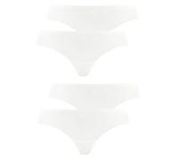 PUMA Damen 4er Pack Seamless Strings Microfiber Slips, Farbe:Weiß, Artikel:-002 White, Größe:L