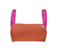 PUMA Damen Bandeau Bikini Top, Pink / Chili, XL EU