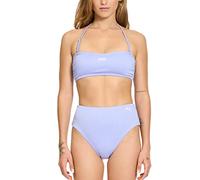 PUMA Damen Bandeau-Bikini-Set mit RIPP, Violett, Medium