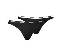 Puma Damen Bikini Taillenslip, 2er Pack, Schwarz (Black), Gr. M (Herstellergröße: M)