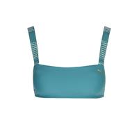 Bandeau-Bikini-Top PUMA "PUMA SWIM WOMEN BANDEAU TOP", Damen, Gr. L, N-Gr, emerlad ice, Obermaterial: 80% Polyamid, 20% Elasthan, Bikini-Oberteile, breite, verstellbare Träger mit Logoschriftzug (5548
