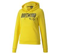 PUMA Damen BVB ftblCore Wording Hoody W Pullover, Cyber Yellow Black, XS