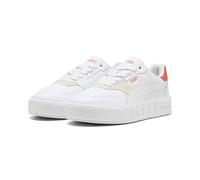 Sneaker PUMA "Cali Court Match Sneakers Damen", Gr. 42, weiß peach frost rot, Obermaterial: Kuhleder, Synthetik; Futter: Textil; Innensohle: Textil; Laufsohle: Gummi, Schuhe (14971927-42) weiß peach f