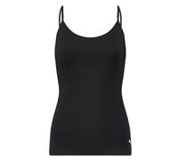 Spaghettitop PUMA "WOMEN CAMISOLE HANG", Damen, Gr. L, schwarz, Single Jersey, Obermaterial: 57% Baumwolle, 38% Modal, 5% Elasthan, slim fit hüftbedeckend, Rundhals, Tops, mit verstellbaren Trägern fü