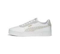 PUMA Damen Carina 2.0 Laser Cut Sneaker, Puma White Pristine Puma Gold, 37 EU
