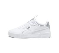 PUMA Damen Carina 2.0 Pop Up Metallics Sneakers 39, White Matte Silver Gray Metallic