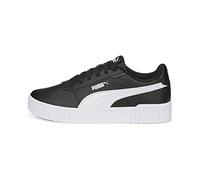 Sneaker PUMA "Carina 2.0 Sneakers Damen" Gr. 38.5, schwarz-weiß (black white silver metallic) Schuhe Sneaker (61540806-38,5)