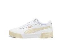 PUMA Damen Carina 2.0 Turnschuhe, Puma White Sugared Almond Puma Gold, 37.5 EU