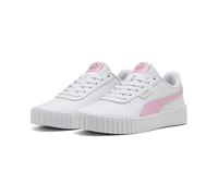 Sneaker PUMA "Carina 3.0 Sneakers Damen", Damen, Gr. 36, weiß pink shimmer, Obermaterial: Textil, Kuhleder, Synthetik, Leder. Futter: Textil. Innensohle: Textil. Laufsohle: Gummi, Schuhe Sneaker (2845