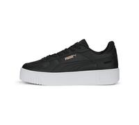 PUMA Damen Carina Street Sneaker, Black Rose Gold White Metallic, 37 EU