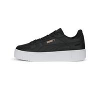 PUMA Damen Carina Street Sneaker, Black Rose Gold White Metallic, 40.5 EU