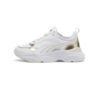 PUMA Damen Cassia Metallic Shine Sneaker, White Gold Silver Vapor Gray Metallic, 38 EU