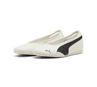 Ballerina PUMA "Catch Soleil Ballerinas Damen", Damen, Gr. 37,5, warm weiß schwarz, Obermaterial: Textil, Synthetik, Leder; Futter: Textil; Innensohle: Textil; Laufsohle: Gummi, Schuhe Ballerina (4860