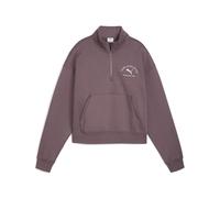 PUMA Damen Class Kurzes Sweatshirt M, Raisin Purple
