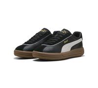 PUMA Sneaker Club Klassika Damen Schwarz-Weiß-Gold Gr. 36 Textil/Kuhleder/Synthetik